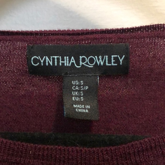 Cynthia Rowley Purple Merino Wool Sweater - Picture 11 of 12